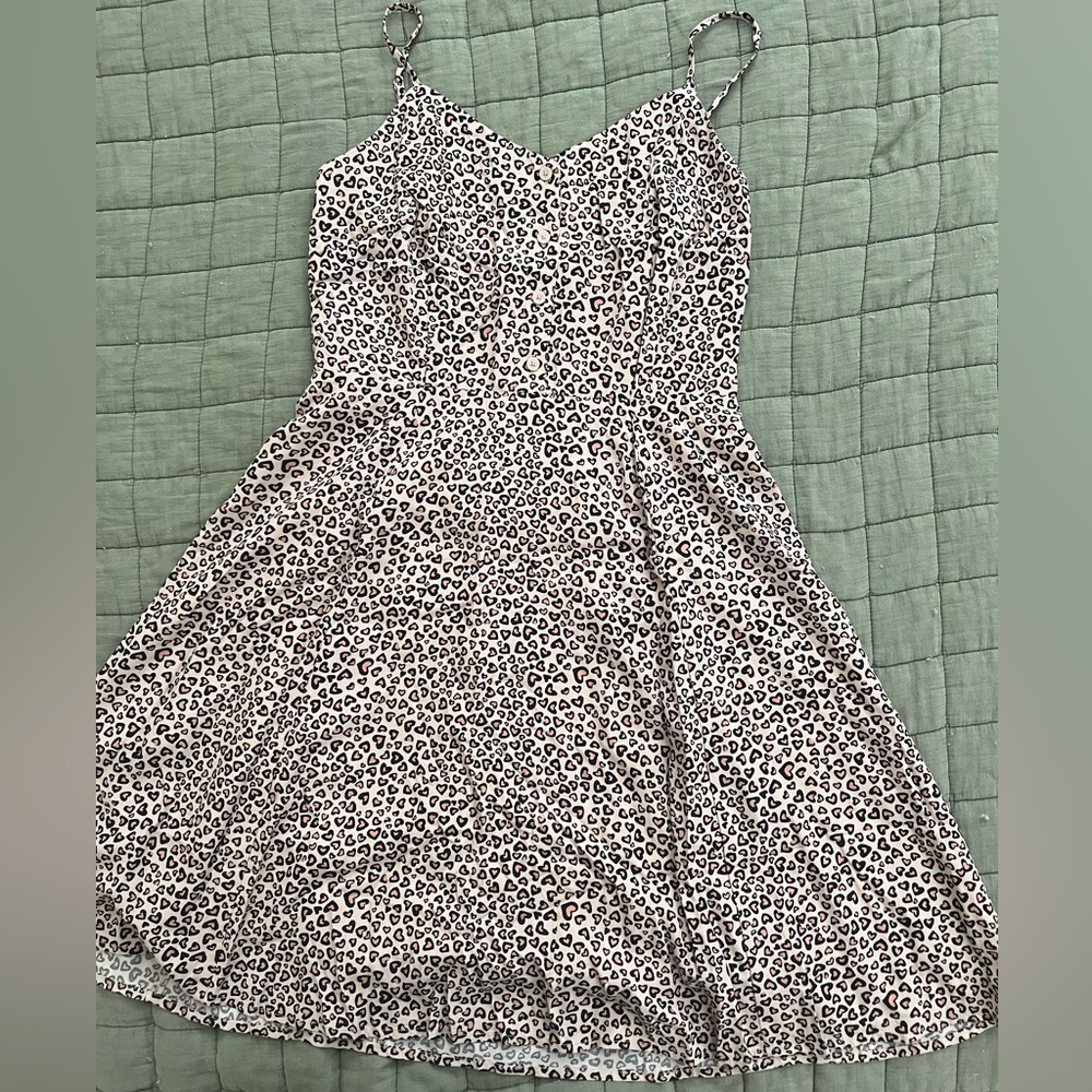 Leopard Heart Print Dress - Gap